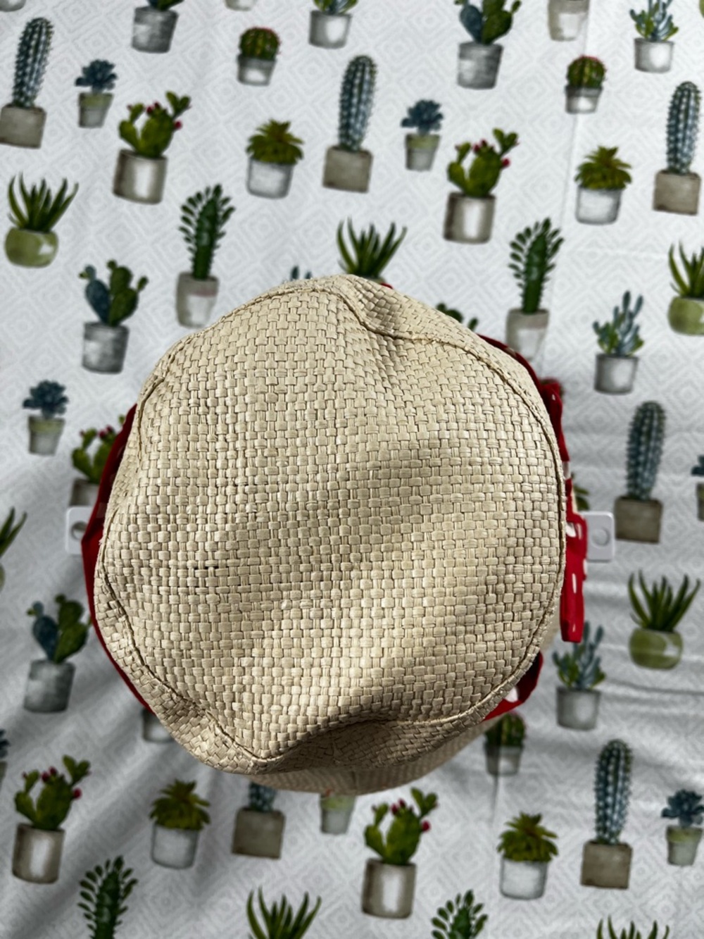 Disneyland Resort Straw Bucket Hat with Red Polka Dot Bow Minnie Mouse - Picture 5 of 11